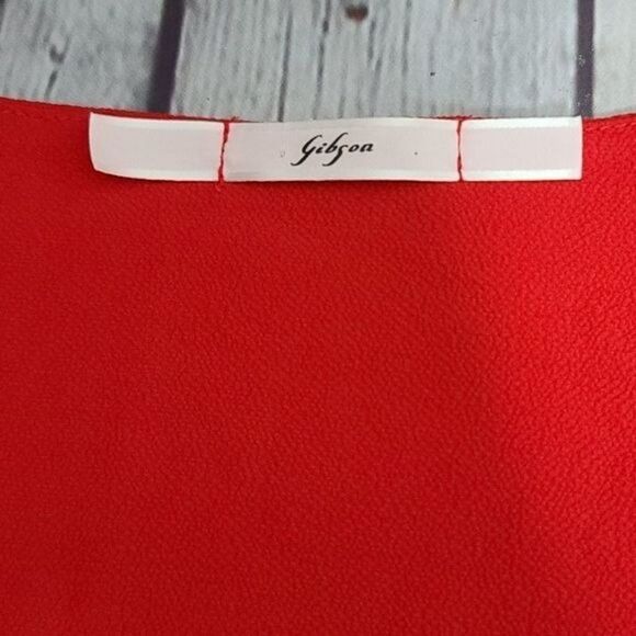 Gibson Nordstrom Red V-neck Tank Top Medium - Picture 5 of 10